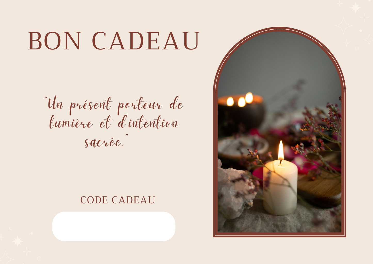 Carte Cadeau – Offrez un fragment de lumière