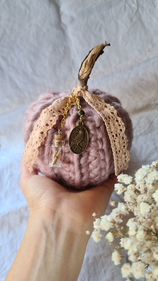 Citrouille à vœux – Rose chiné