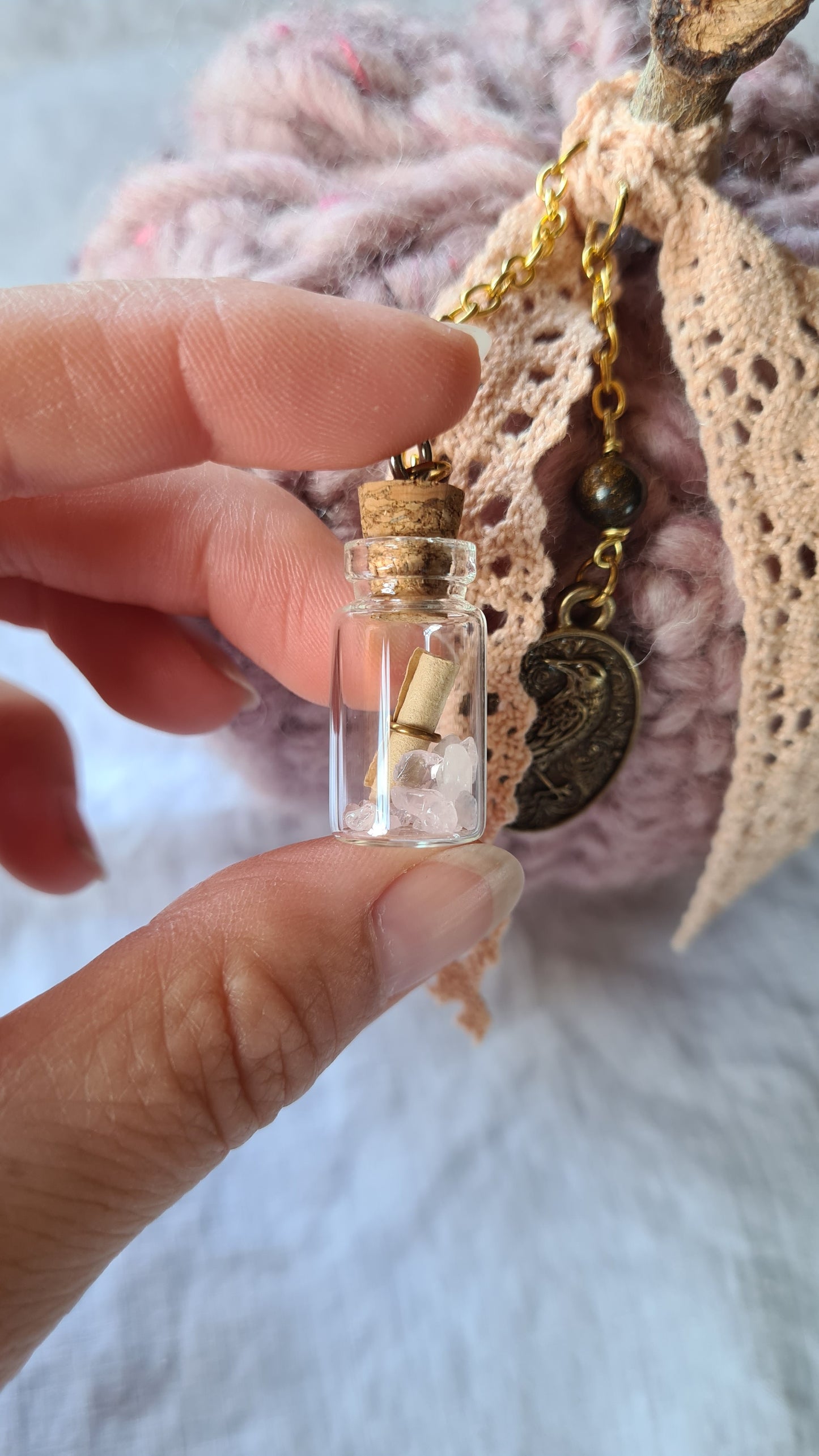 Citrouille à vœux – Rose chiné