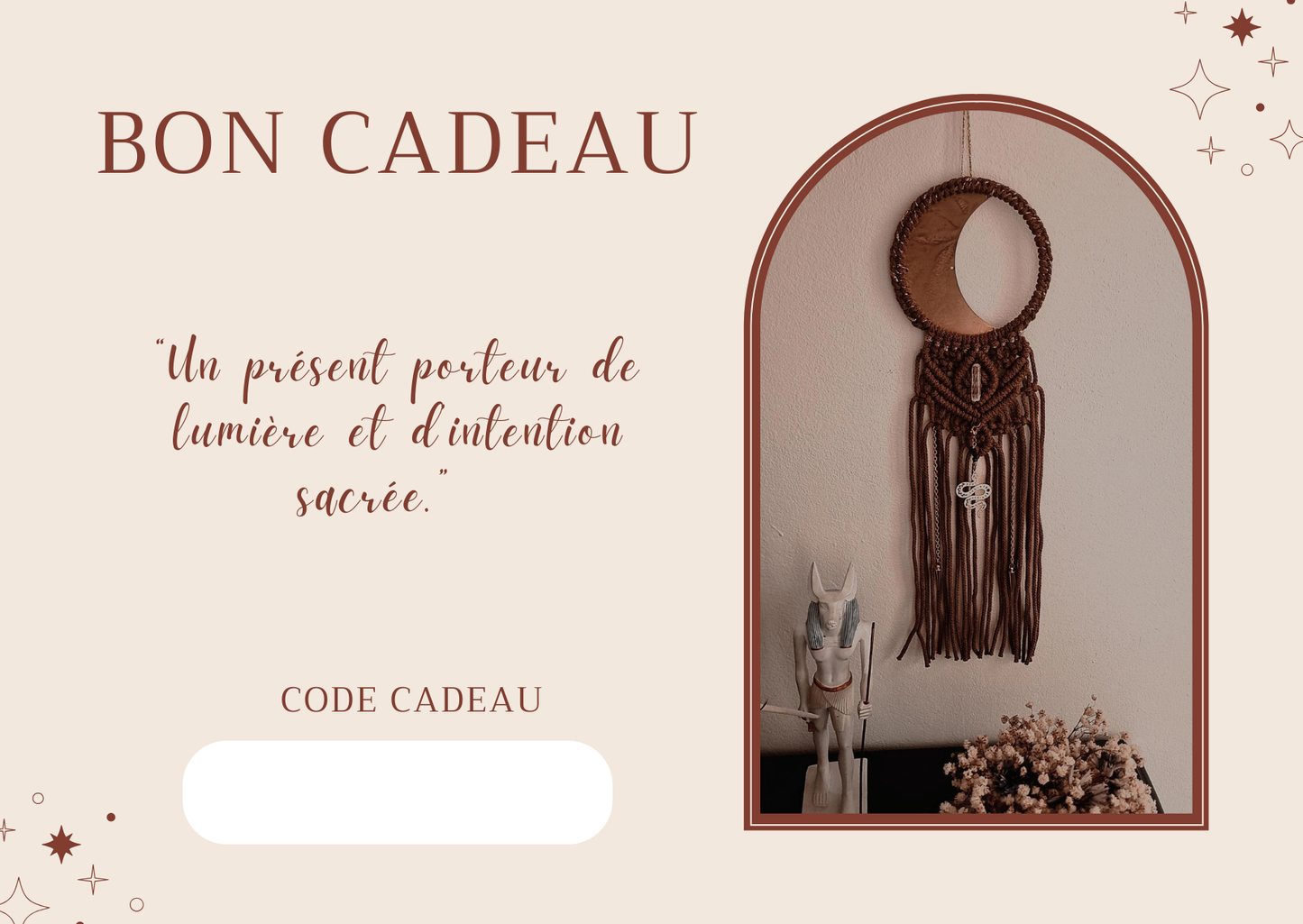 Carte Cadeau – Offrez un fragment de lumière